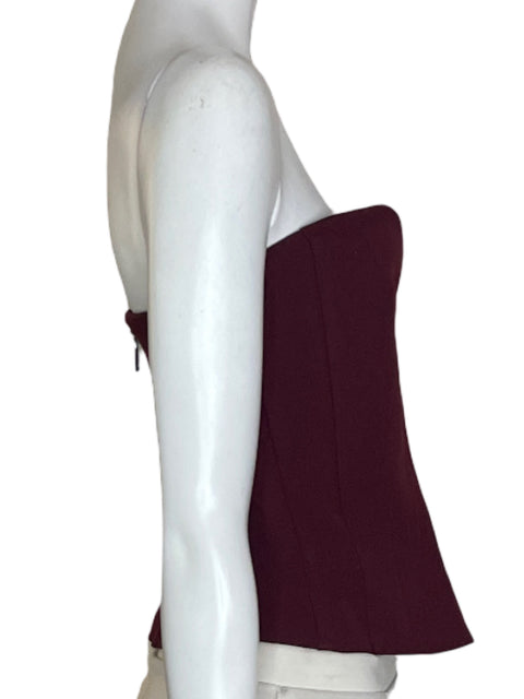 Blusa Zara Strapless Corset Rojo - Talla L