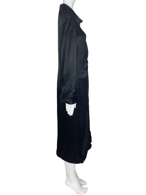 Vestido Zara Botones Manga larga Negro - Talla XL