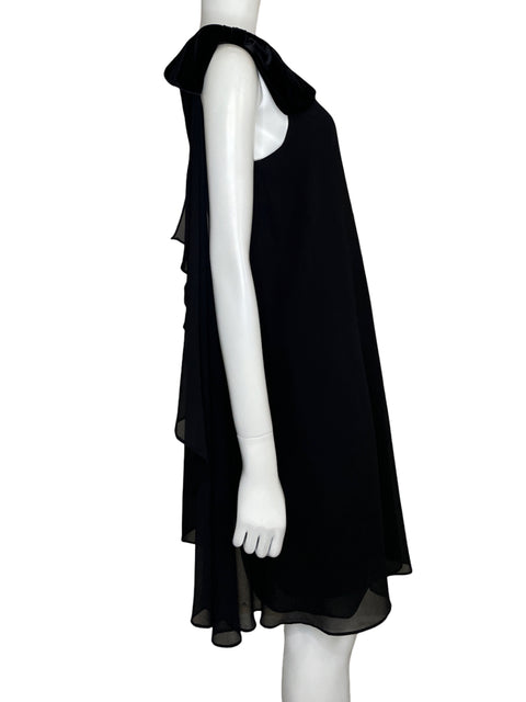 Vestido Ralph Lauren One shoulder Capa Negro - Talla 4