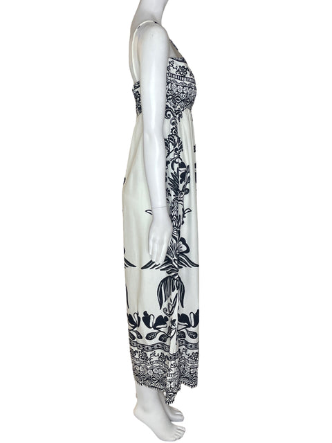 Mono Farm Estampado flores Tiras Negro - Talla XL