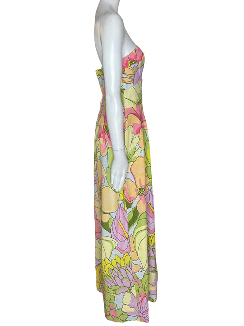 Romper Farm Strapless Palazo Verde - Talla XL