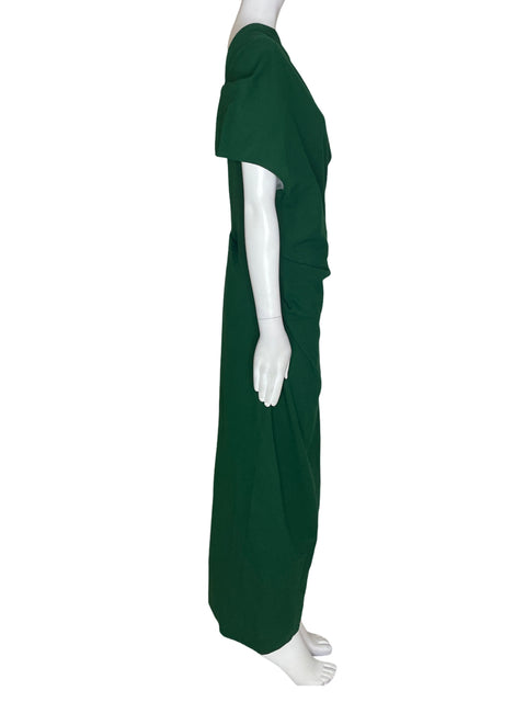 Vestido Zara Maxi Out Shoulders Verde - Talla XL