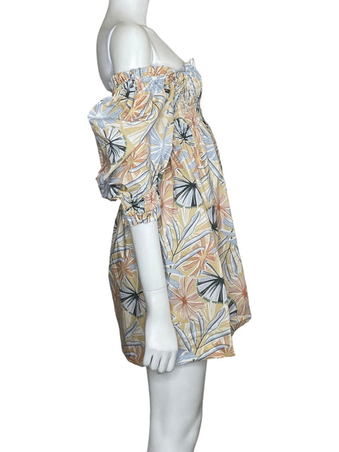 Vestido Lolikerias Mini Mangas puff Amarillo - Talla S