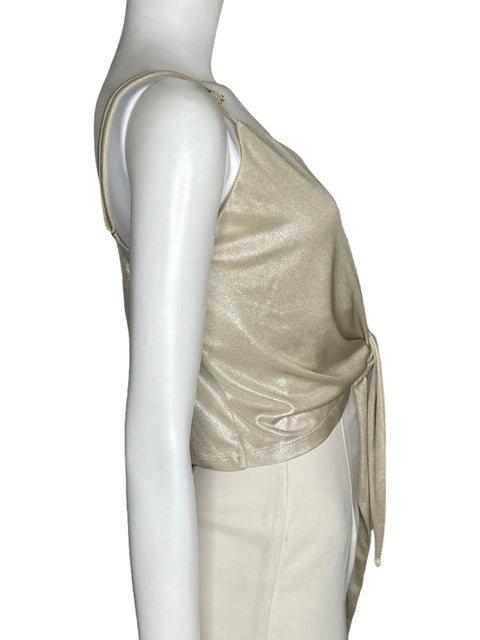 Top Studio F Nudo Metalizado Dorado - Talla XS