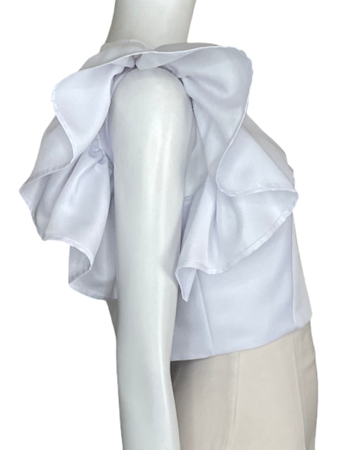 Top Preta Vuelos Crop Blanco - Talla S
