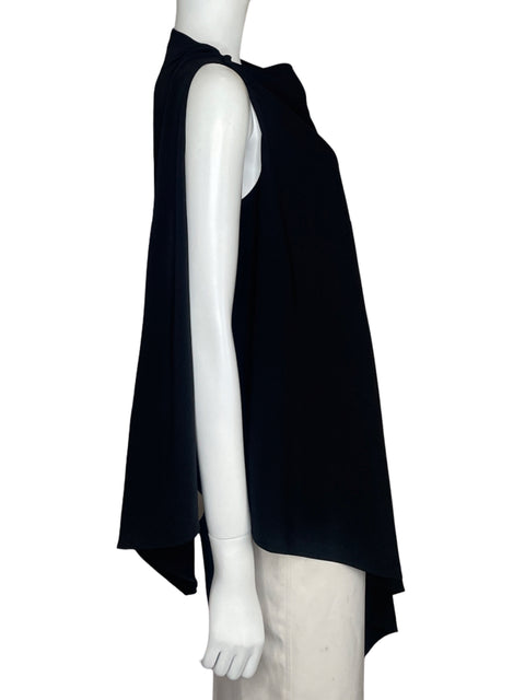 Blusa Gracia Asimétrica Sin mangas Negro - Talla M