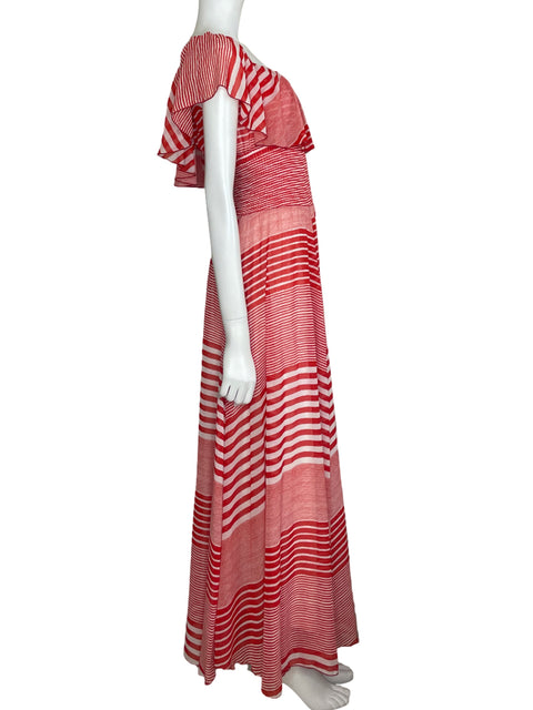 Vestido Va Va Voom Maxi Rayas Rojo - Talla XS