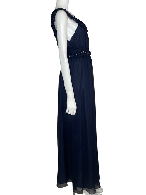 Vestido Aryn K Maxi Sin mangas Azul - Talla L