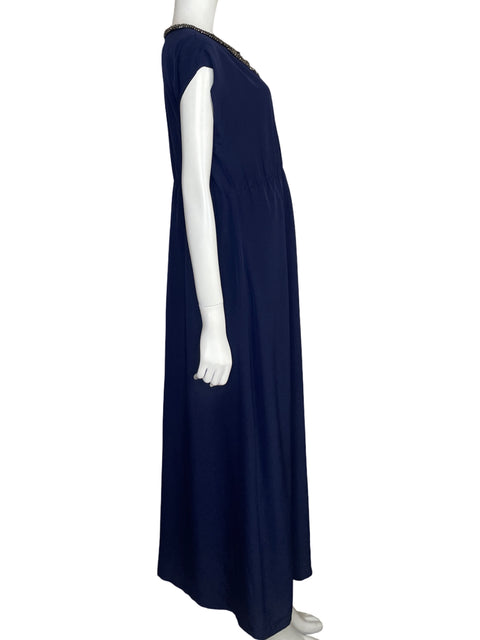 Vestido Collective Concepts Maxi Fluido Azul - Talla L
