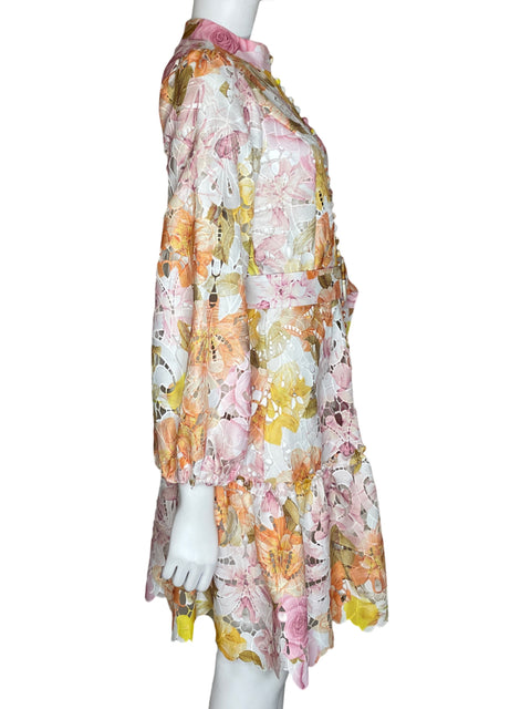 Vestido Sthela&co Eyelet Long sleeve Rosado - Talla M