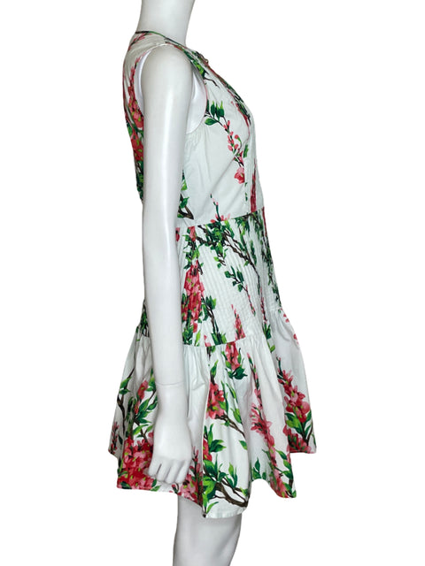 Vestido Nylon Apparel Plisado Midi Blanco - Talla L