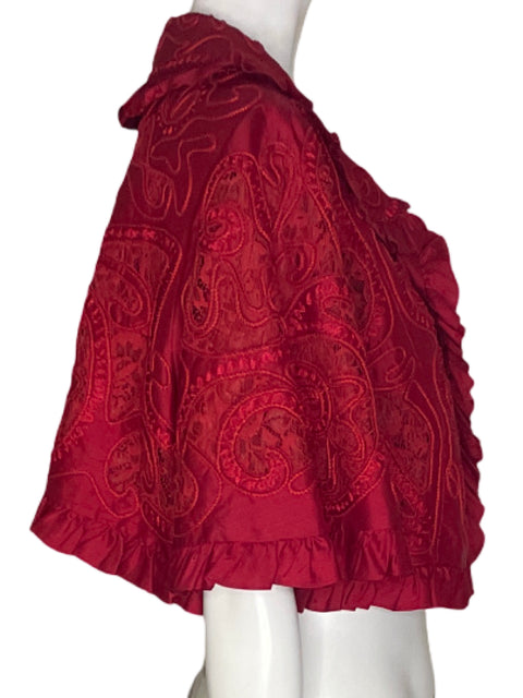 Chaqueta Liz Elana Ruchas Bordado Rojo - Talla L