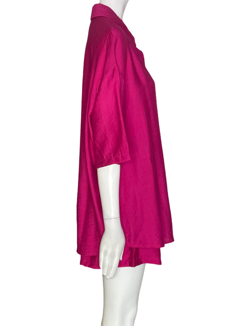 Conjunto Tesoro Tps Liso Short/camisa Rosado - Talla XL