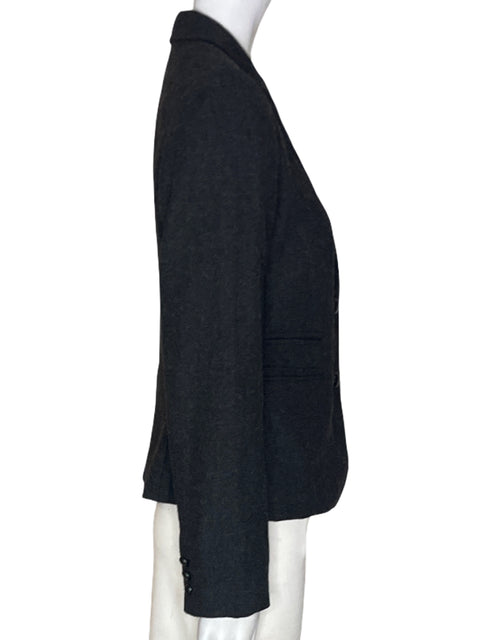 Blazer Banana Republic Bolsillo Botones Negro - Talla 6