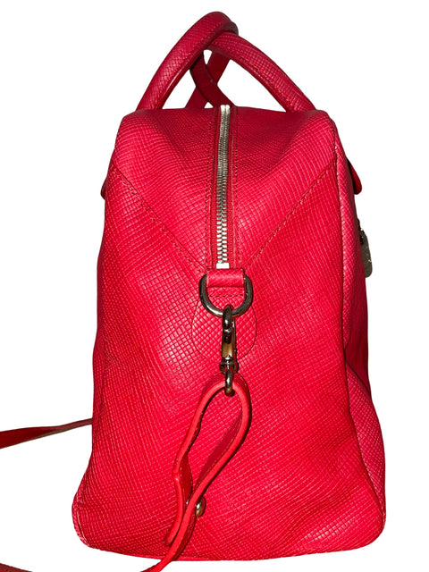 Cartera Longchamp Quadri Cuero Rojo - Talla U