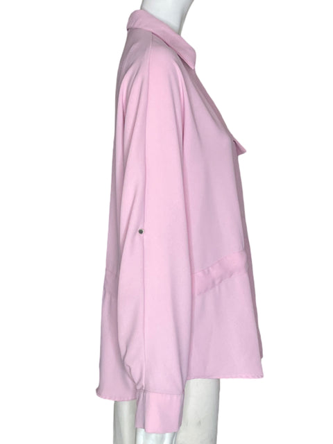 Blusa Zara Bolsillos Botones Rosado - Talla M