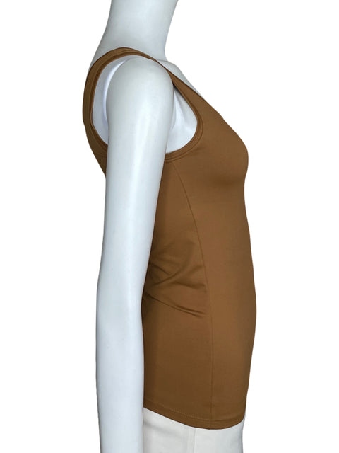 Top Karen Kane Tank Stretch Marrón - Talla S