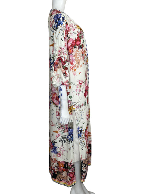 Cardigan Studio F Abierto Floral Blanco - Talla 6