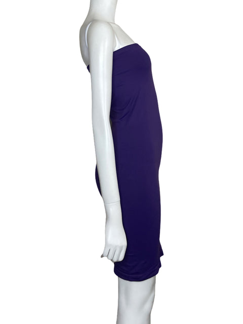 Vestido Marciano Pencil Strapless Morado - Talla M