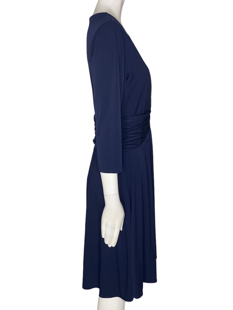 Vestido Le Chateau Midi Cruzado Azul - Talla L