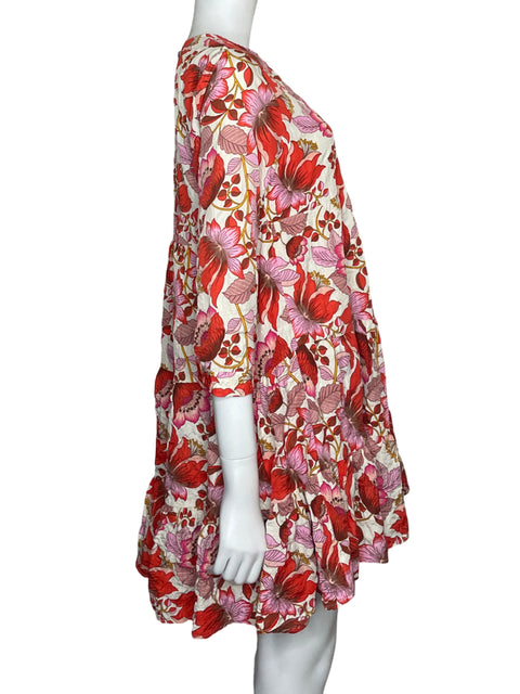 Vestido Zara Mini Floral Rojo - Talla XS