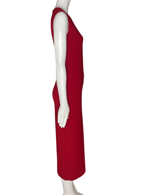 Vestido Zara Sin mangas Midi Rojo - Talla M
