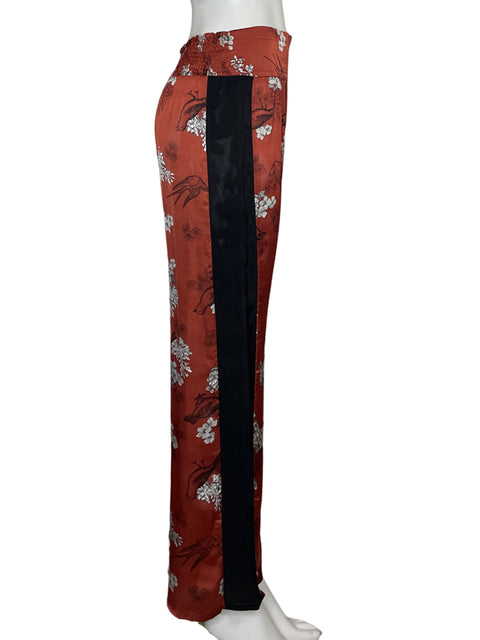 Pantalón Johanna Ortiz Floral Satinado - Talla S
