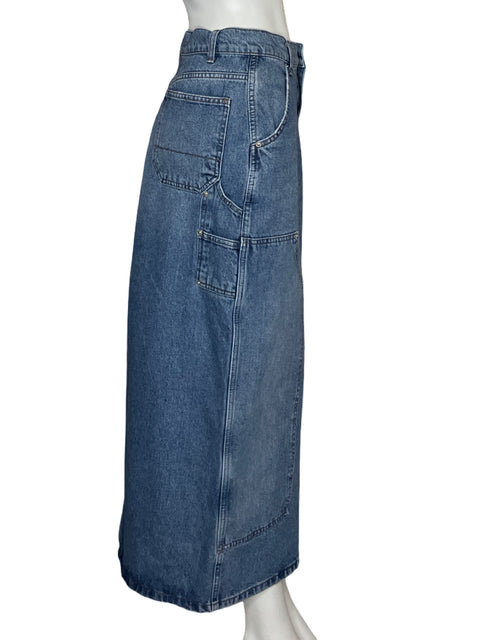 Falda Bdg Denim Midi Azul - Talla S