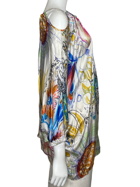 Blusa Silvia Tcherassi Seda Azul - Talla S