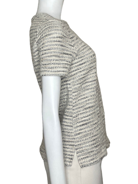 Blusa Anthropologie Manga corta Knit Algodón Beige - Talla XS