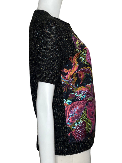 Suéter James Coviello Brocade-spliced tee Negro - Talla S