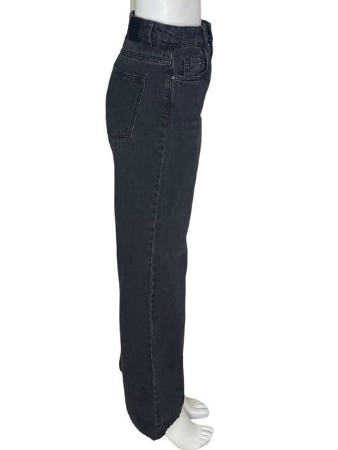 Pantalón Massimo Dutti Recto Wide-leg Negro - Talla 40