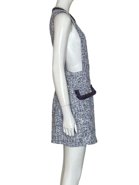 Vestido Zara Tweed Mini Azul - Talla S