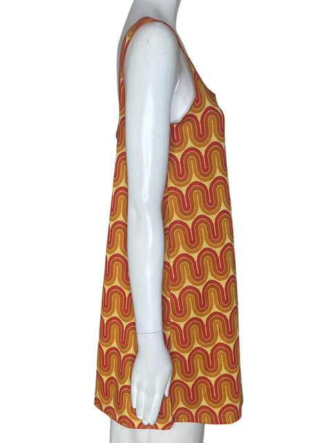 Blusa Zara Estampado Sin mangas Naranja - Talla S