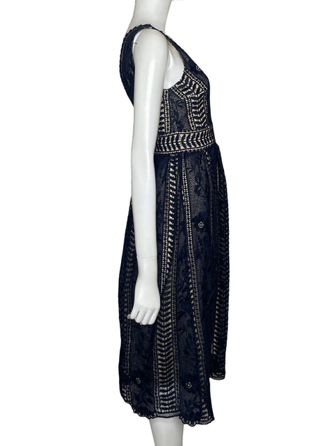 Vestido Just Me Midi Encaje Azul - Talla S