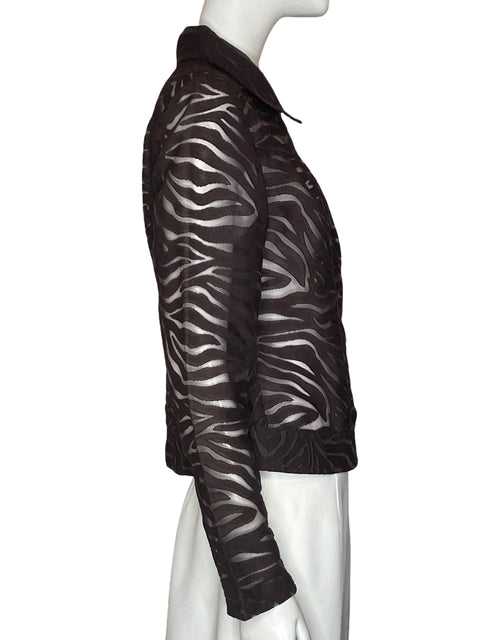 Chaqueta Cacharel Transparecias Texturizado Marrón - Talla S