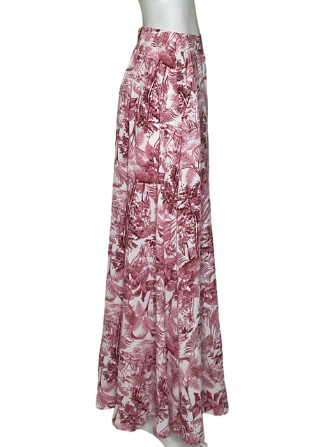Pantalón Nylon Estampado Rosado - Talla S