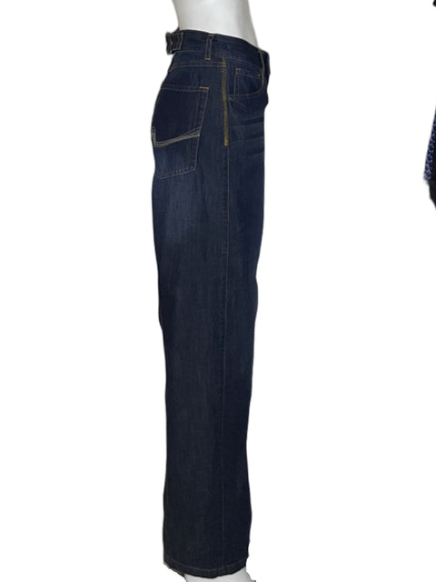 Jean Desigual Liso Azul - Talla 34