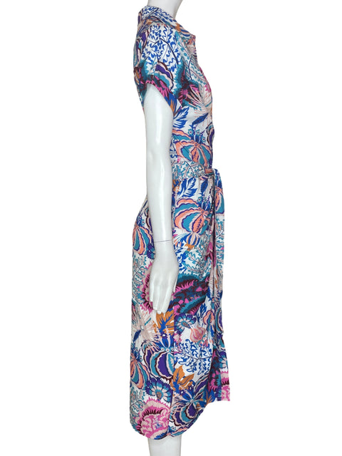 Vestido Lizette Collection Estampado Fajon Midi Azul - Talla S