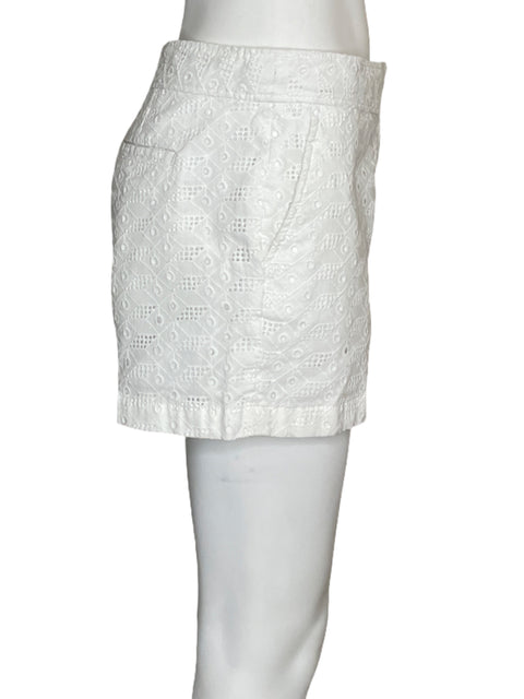 Short Vineyard Vines Eyelet Algodón Blanco - Talla 8