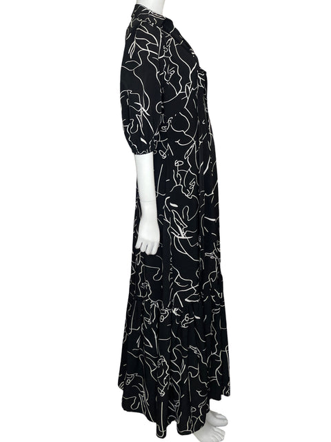 Vestido Ina Maxi Estampado Negro - Talla S