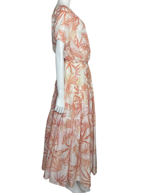 Set Ann Taylor Blusa+falda Estampado Algodón Naranja - Talla 2