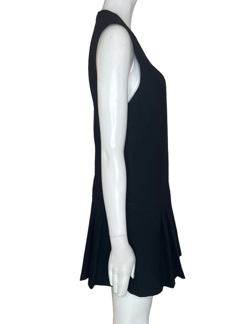 Vestido Zara Mini Pinzas Ajustado Negro - Talla S