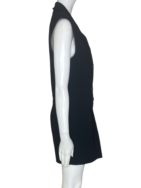 Romper Michael Kors Cruzado Sin mangas Botones Negro - Talla 2