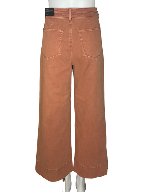 Pantalón Ann Taylor Recto Liso Marrón - Talla 8
