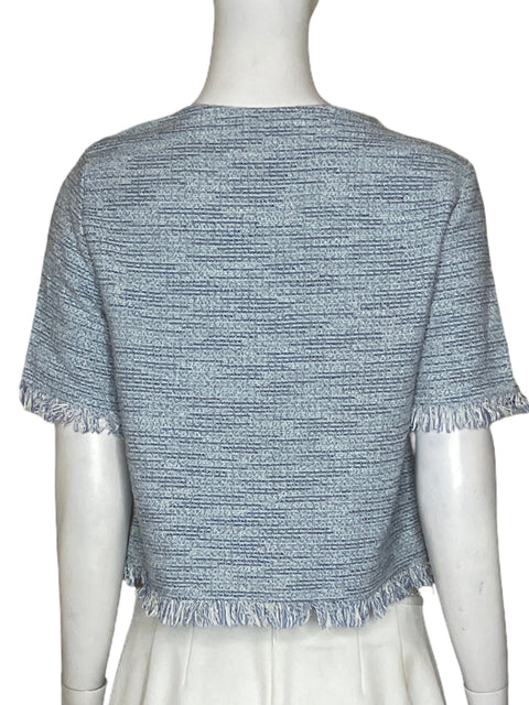 Blusa Zara Tejido Azul - Talla S