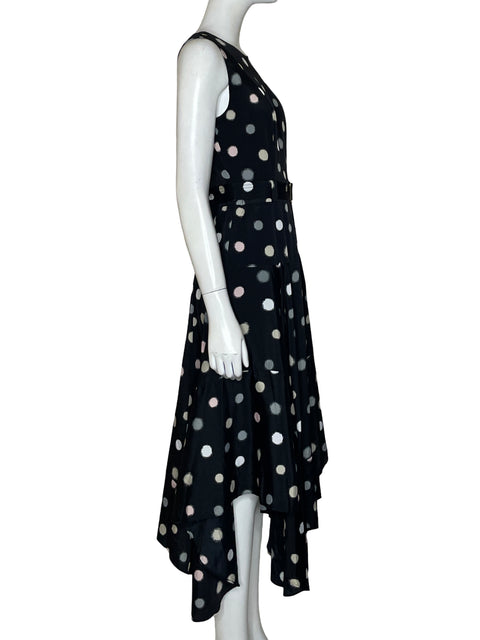 Vestido Calvin Klein Estampado Lunares Negro - Talla S