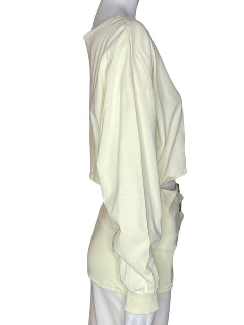 Blusa A.w.a.k.e Liso Manga larga Beige - Talla S