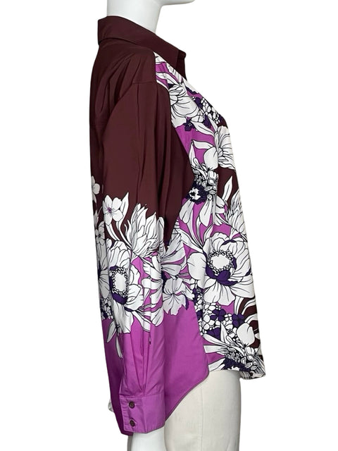 Camisa Express Floral Morado - Talla XS