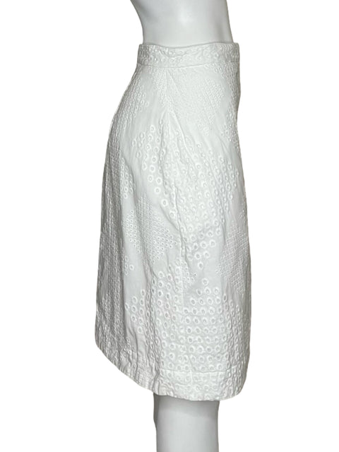 Falda Tesoro Tps Midi Eyelet Blanco - Talla L